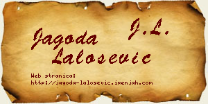 Jagoda Lalošević vizit kartica